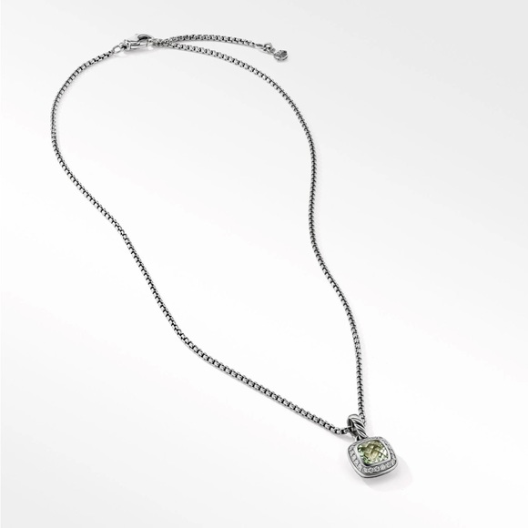 David Yurman Petite Albion® Pendant Necklace -Prasiolite and Pavé Diamonds - Picture 2 of 7